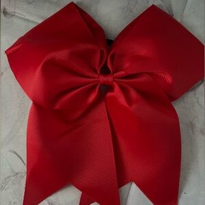 Elegant Red Bow Hair Accessory